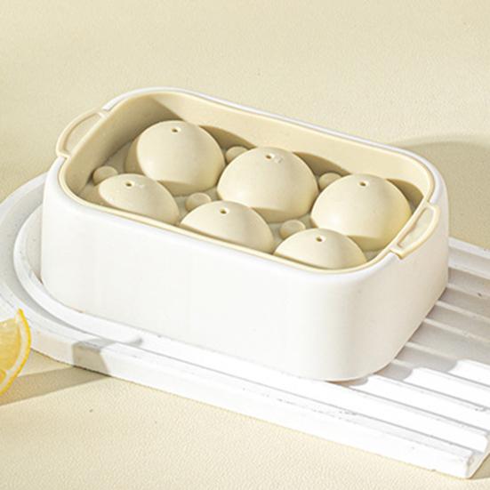 Silicone Sphere Ice Cube Tray with Lid Large Round Ball Mold for Whiskey Cocktails Easy-Release Stackable BPA-Free Ice Cube Maker for Home Bar Party