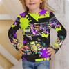 Children's Graffiti Design 3D Digital Printing Girl Fun Fashion Round Neck Long Sleeve T-shirt