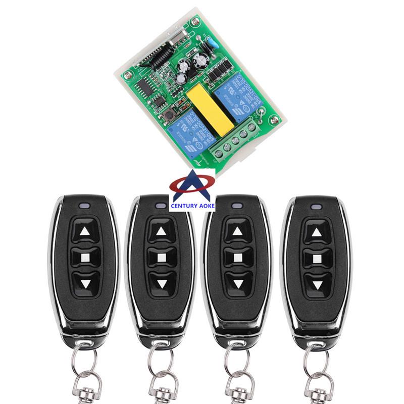 AC220V 2-Way Controller with 3-Key Remote for Motor Direction Control