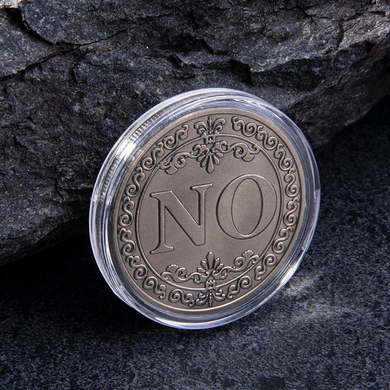 Kreatywna moneta ze stopu metali kolekcjonerska moneta z odpowiedzią „tak” lub „nie” kolekcja sztuki prezent dwustronny złota moneta pamiątkowa