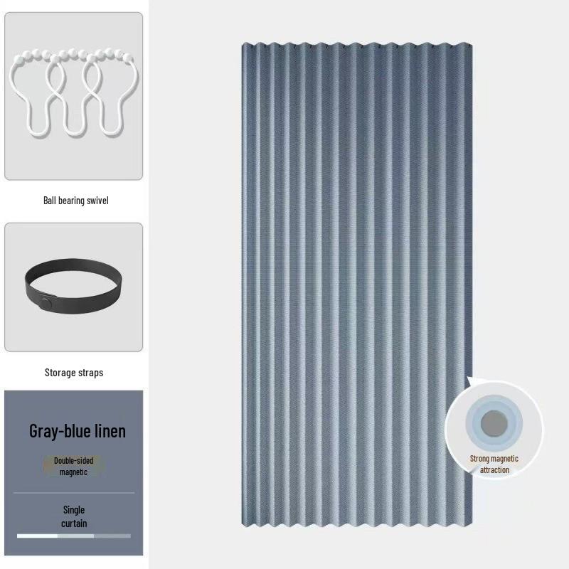 Premium Imitation Linen Door Curtain for Bedroom, Kitchen, and AC Shading