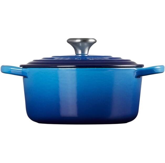 Чугунная жаровня Le Creuset Signature круглая 20 см лазурь 2,4 л (21177202202430)