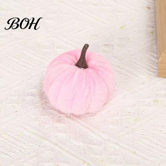 Modern Autumn Table Decor 20 PCS Velvet Pumpkin Decorative Ornaments, Multi-Color Artificial Fall Harvest Centerpieces for Mantel Shelf, Farmhouse