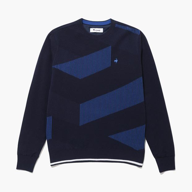 LECOQ GOLF Men'S Geometric Pattern Sweater (Gp421Mkpn1)