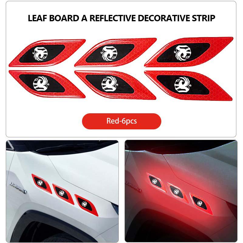 

For Vauxhall Car Styling Reflective Bumper Strips Safety Warning Reflector Stickers Accessories Vivaro Corsa VXR8 Insignia