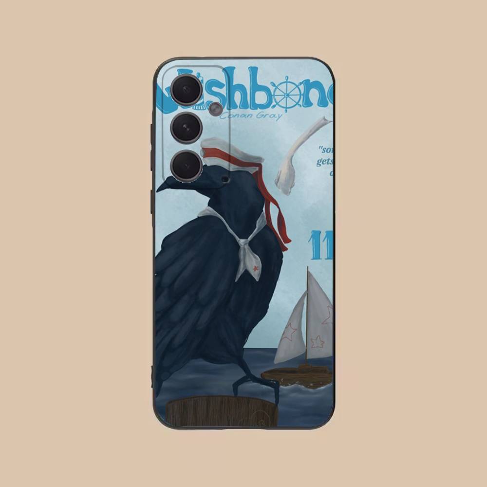 singer C-Conan Gray Wishbon Phone Case For Samsung S25,24,21,22,23,20,S30,Ultra,Plus,Fe,Lite,Note,5G Black Soft