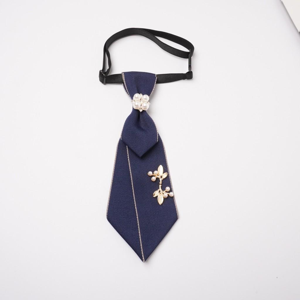 Necktie With Pearl Embellishments For Men And Women Suitable For Office And Formal Wear