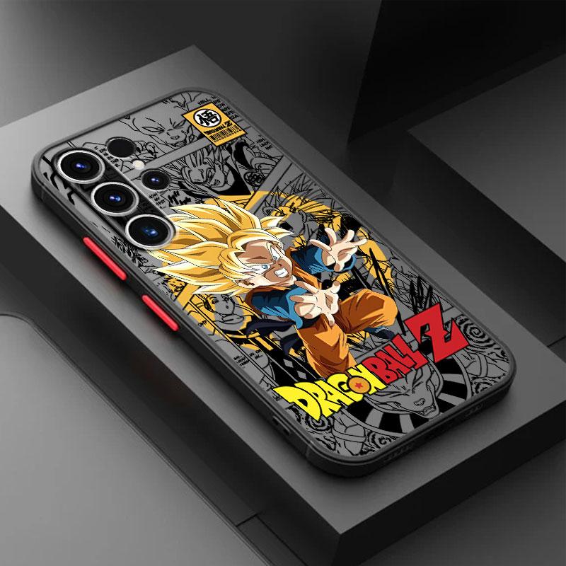 Cool Dragon Ball Goku Black Edge Shell Phone Case for Samsung Galaxy S22 Plus S21 FE Note 20 10 S10 S20 S25 S23 Ultra S24 S21 S9