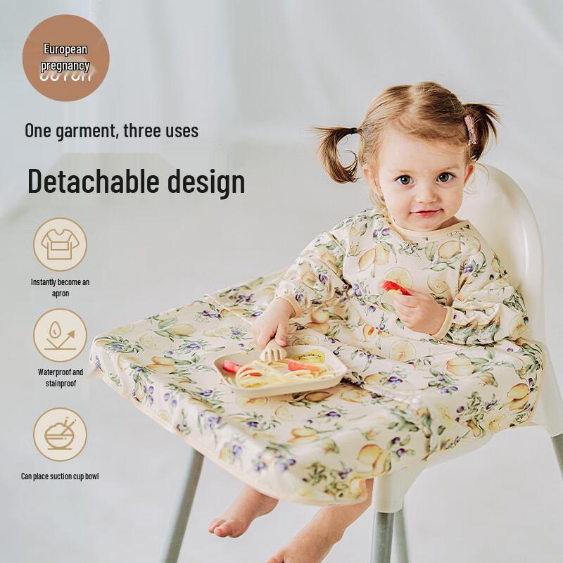 

OUYUN Baby Waterproof Dining Bib and High Chair Coverall