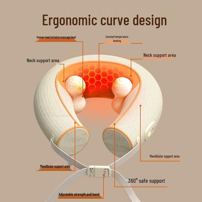 HEZHENG U-Shaped Neck Massager with Heat and Kneading