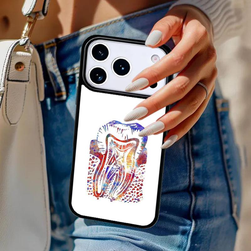 Dentist Tooth Dental Hygienist Phone Case For iPhone 17 Air 14 15 13 12 Max Cover For Apple 14 15 16 16e 11 Pro Max Plus