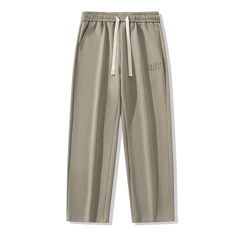 Plus Velvet Thickened Sweatpants Men's Drape Heavy Large Size Loose Straight Mopping Trousers Wide-leg Casual Pants for Men and Women