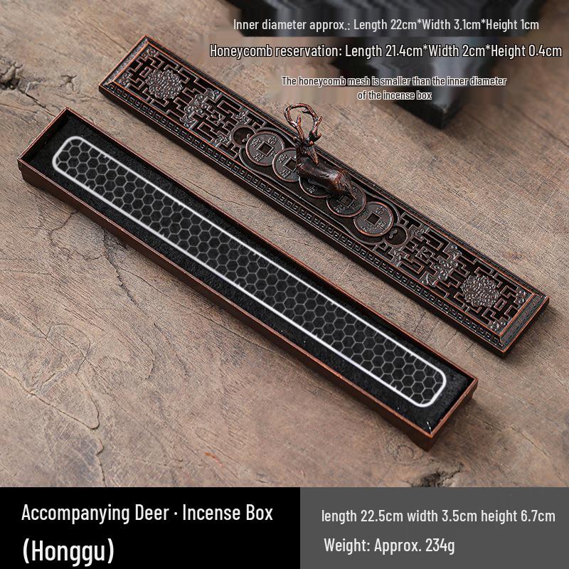Zinc Alloy Sandalwood Incense Holder: Creative Fireproof Box for Indoor Use