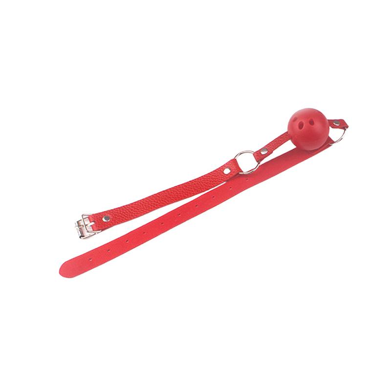 4 Colors Adjustable Plastic Ball Faux Leather Mouth Gag Adult Flirting Roleplay Game Props Couples Bondage Sex Toys Accessories