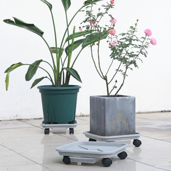 Plant Caddy with Wheels Heavy Duty Planter Pallet with Detachable Drainage Tray Rolling Planter Pot Stand Dolly for Indoor Outdoor Plants Balcony