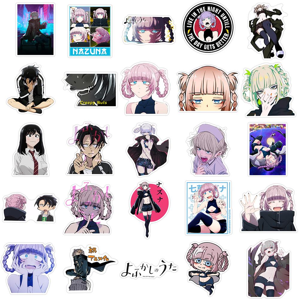 10/30/50pcs CALL OF THE NIGHT Anime Stickers Cute Nazuna Nanakusa Cartoon Decals DIY Skateboard Phone Luggage Sticker Decoration