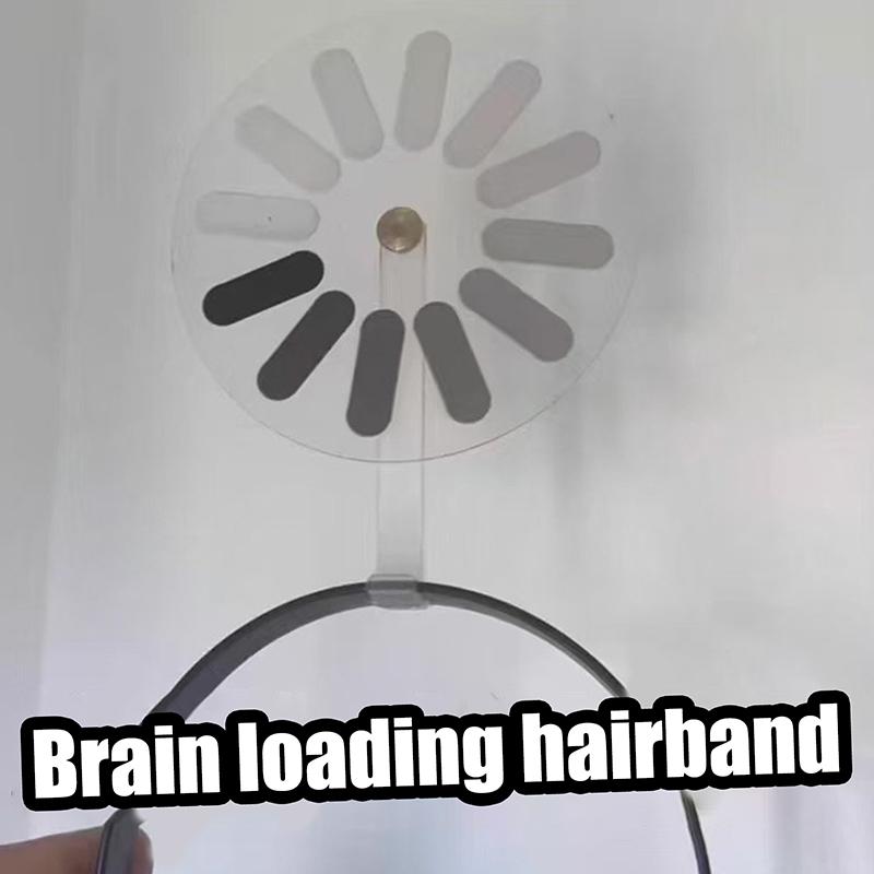 Obracana spinka do włosów z napisem "Brain Loading", akcesoria do włosów "Brain Loading", ciekawe i kreatywne, obracane akcesoria