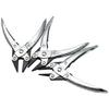 Jewelry Metalworking Three-Piece Pliers Set: Needle-Nose, Flat-Nose, Round-Nose, Anti-Slip Handles with Spring