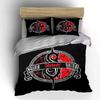 Christmas Gingerbread Pattern Bedding Duvet Cover Set Duvet Cover Pillowcases  (1*Duvet Cover 2*Pillowcases, without duvet insert)
