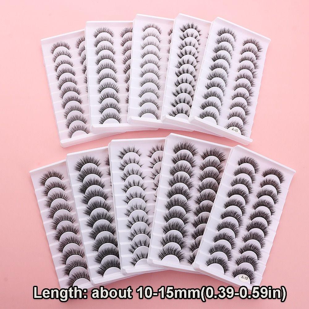 Thick Long False Eyelashes Fluffy Wispies Lashes Beauty Makeup Eyelashes Extension Tools  Woman