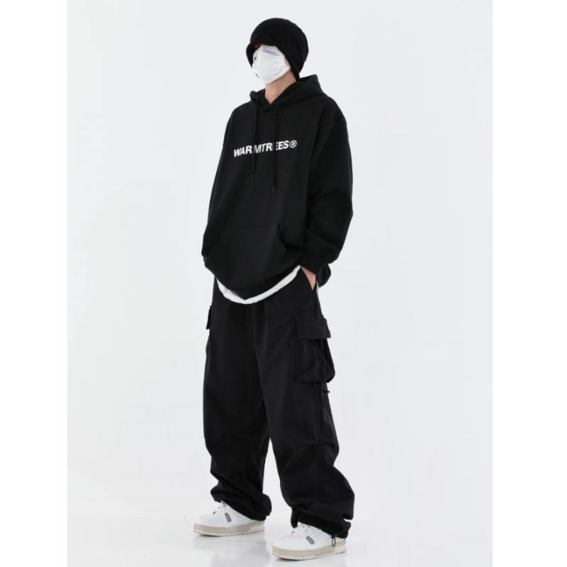 2026 New Straight Leg Loose Casual Pants Solid Color Lazy Drape Pants Men's Spring And Autumn Trendy Brand Khaki Wide Leg Pants