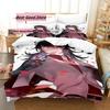 Hololive Vox Akuma Bedding Set Duvet Cover Sheet Printed Bed Set Pillowcase Bed Full Queen King Size Comforter Bedroom