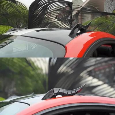 1 Pair Dragon Horn Car Roof Decoration Dragon Horn Shaped Car Exterior Decoration for Truck Sedan RV Halloween Decoration