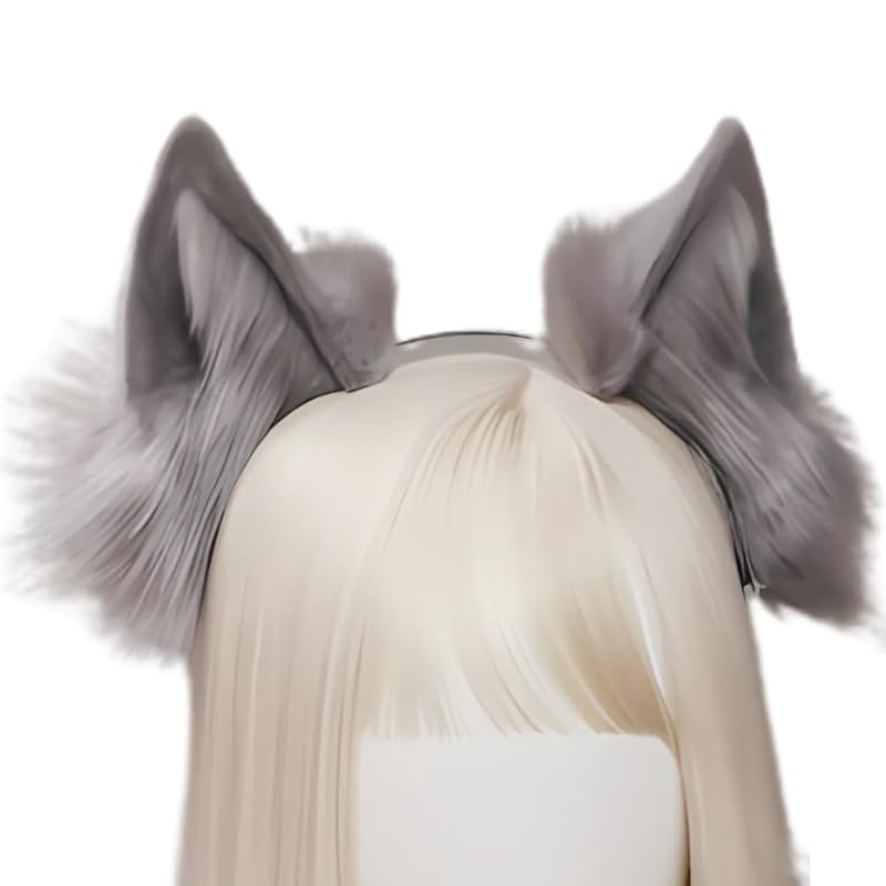 

[ALVEIN] headband cat ears cosplay Kemomimi ear bending ear angle adjustable floppy ears drooping ears Fluffy fox ears props unisex animal ears with