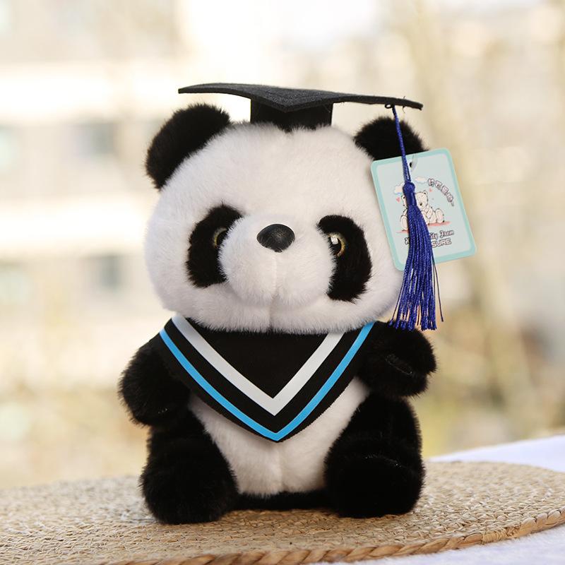 Dr. Panda doll graduation bear kindergarten gift doll Dr. Bear plush toy