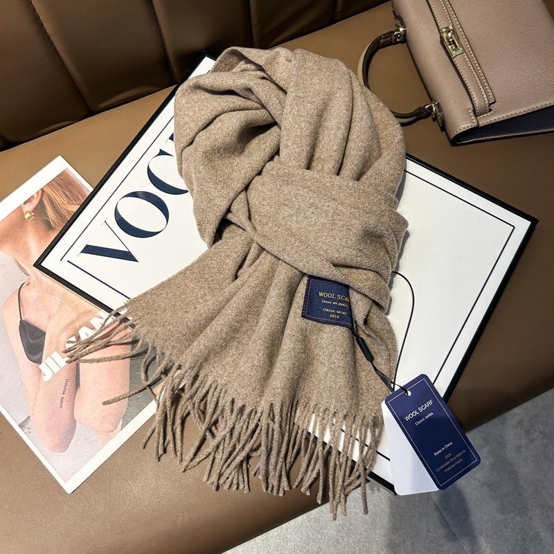 Autumn and Winter New Blended Scarf Women's British Versatile Plaid Scarf Couple Warm Thickened Fringed Shawl