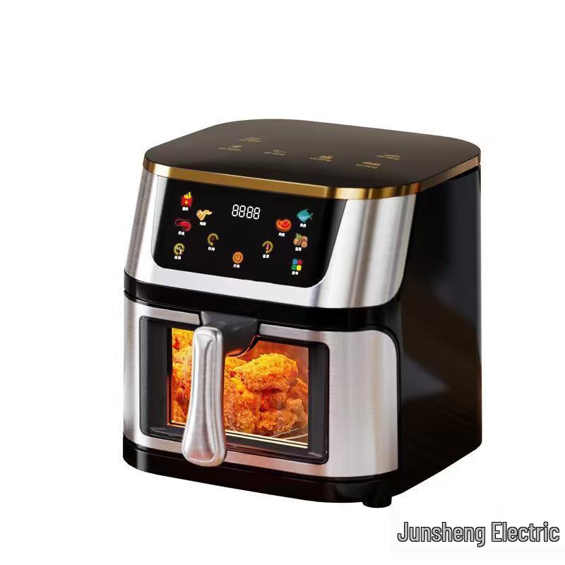 Stainless Steel Touchscreen Air Fryer for Home Use - Large Capacity Electric Fryer for Chicken & Fries