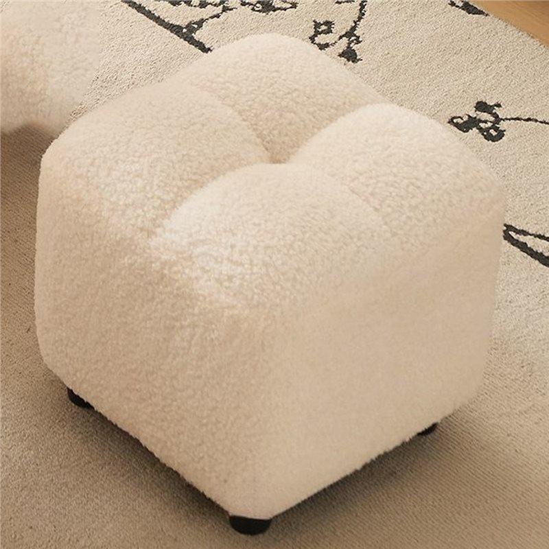 A58Z Sittande bryggfot till dörr skobyte förvaringspall hushåll låg pall lammpälssoffa fotbollspall ny kinesisk stil Be