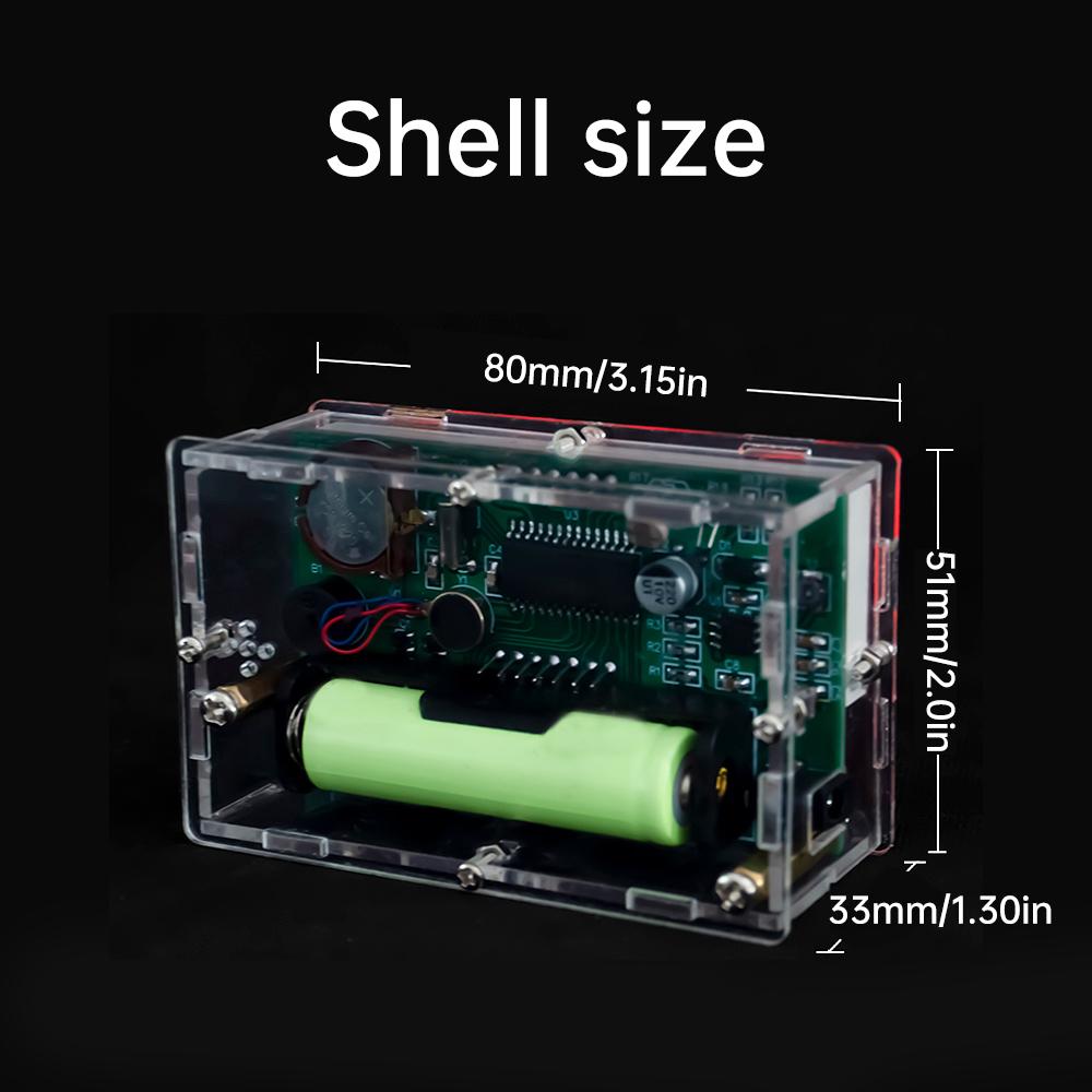 LED Digital Electronic Clock DIY Kit Clock Teaching Welding Exercise Circuit Board Set with Alarm Clock Temperature Countdown