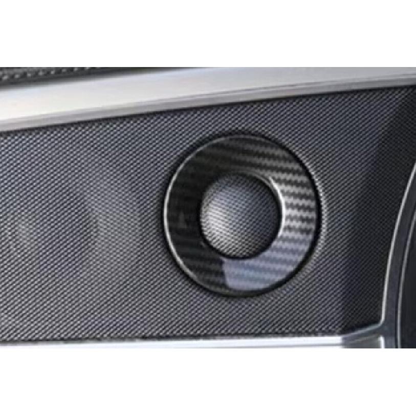 For Lincoln MKZ 2014-2020 ABS Carbon Fiber Inner Door Speaker Sound Ring Trim 4X