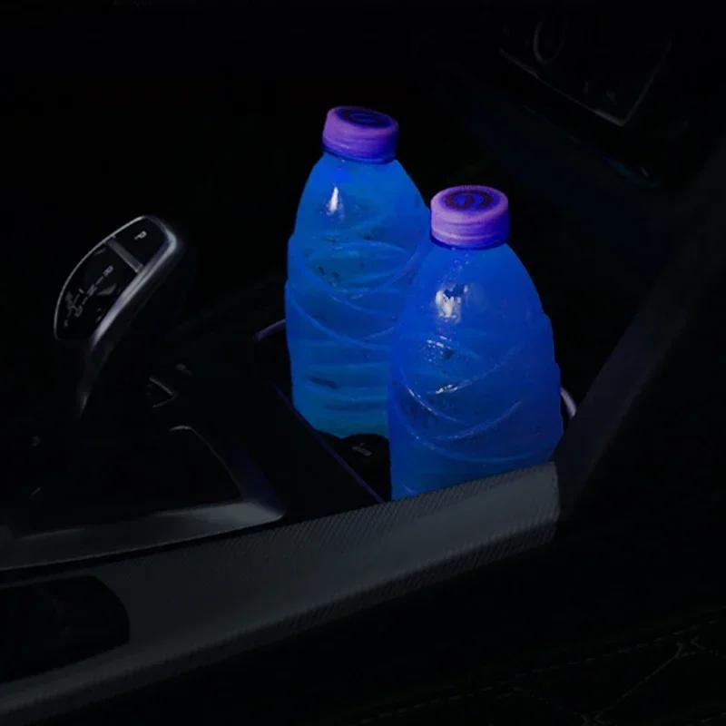 2pcs For BMW M3 M5 M6 X1 X3 X5 E34 E39 E36 E60 E90 E46 F30 Luminous USB pad  Car Anti Slip Water coaster LED Mat Car accessories