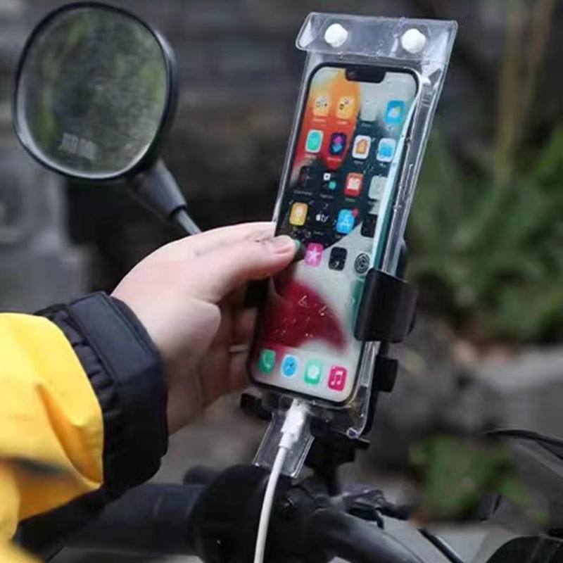 5PCS Outdoor Cycling Phone Bicycle Mount Bags Waterproof Transparent Cell Phone Touchscreen Protection Pouches