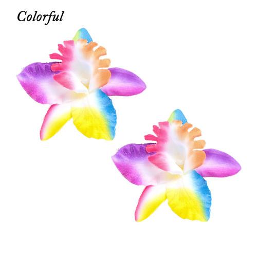 2Pcs Fashion Flowers Hair Clips Women Bohemia Bridal Orchid Hairpins Wedding Accessories Girls Barrette Beach Hair Accessories