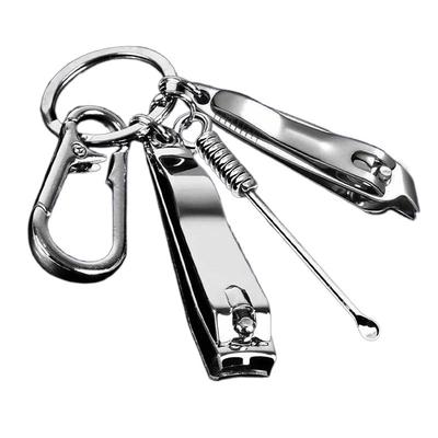 Stainless Steel Nail Care Kit – Heavy-Duty Clippers for Thick Nails, Cuticle Scissors & Ear Pick Tools, Rust-Resistant Grooming Set