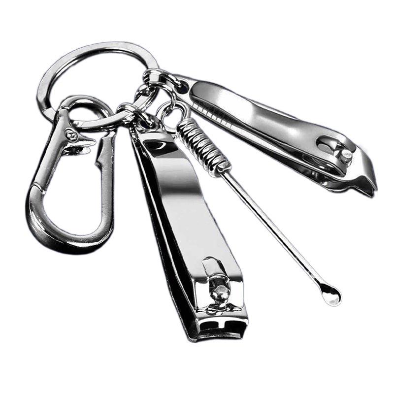

Stainless Steel Nail Care Kit – Heavy-Duty Clippers for Thick Nails, Cuticle Scissors & Ear Pick Tools, Rust-Resistant Grooming Set