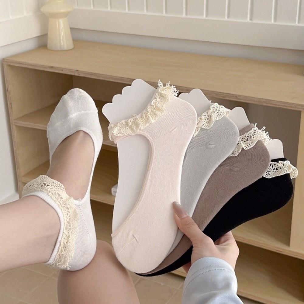 Breathable Ankle Socks Soft Footwear Cotton Socks Thin Ballet Socks Summer Wear