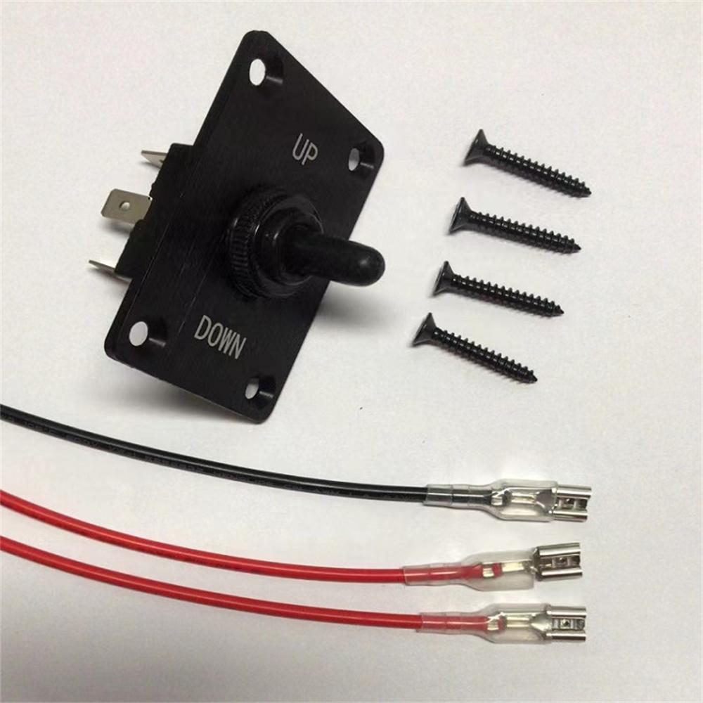 15A 12V Marine Boat Trim Tab Toggle Switch Panel 3-Way UP DOWN w/ Harness & Bolt