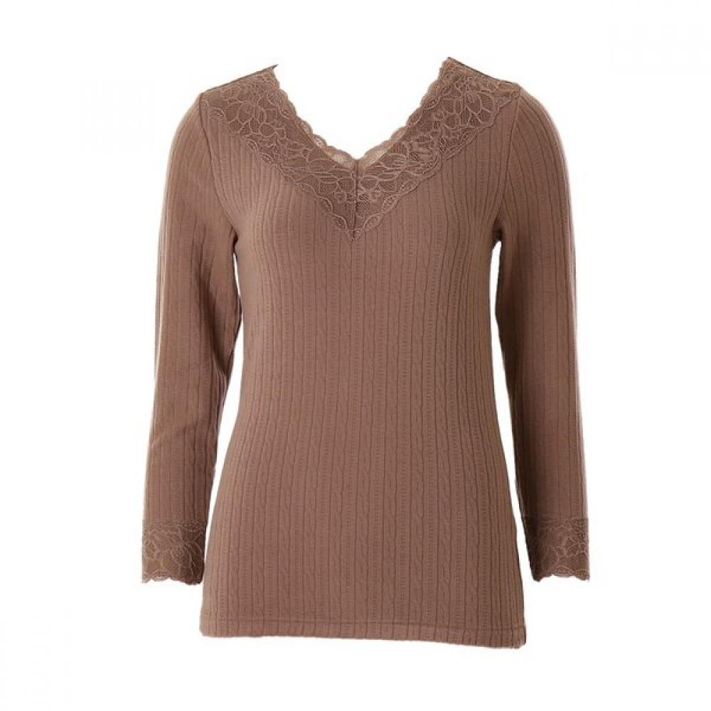 VenuS Women S 3 4 Sleeve Silk Protein Underwear 25aw[vlg5066c] JEAN BROWN (BR)/85