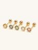 Minimalpiercing 14K Moissanite Diamond Shining Piercing Earrings