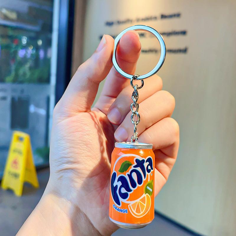 Neuer Realistischer Mini Soda Dosen Schlüsselanhänger Harz Sprite Budweiser Starbucks Accessoire