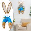 Wall Hanging Easter Bunny Wreath Accessory 3pcs Cute Rabbit Wreath Attachment for Festival Front Door Decor Window Holiday