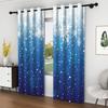 2pcs Dreamy Snow Pattern Blackout Curtains Blue Sky Winter Snow Scenery Curtains For Bedroom Simple Style Home Interior Curtains