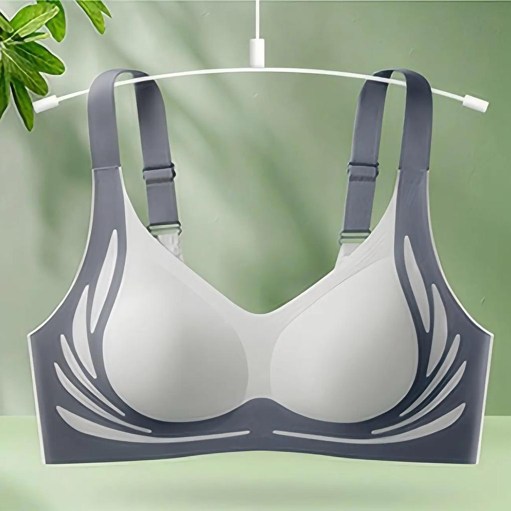 Popular Anti-sagging Seamless Bra for Women, No Steel Ring, Comfortable Gathering, Beautiful Back, Big Chest, Small Sports Underwear for Women