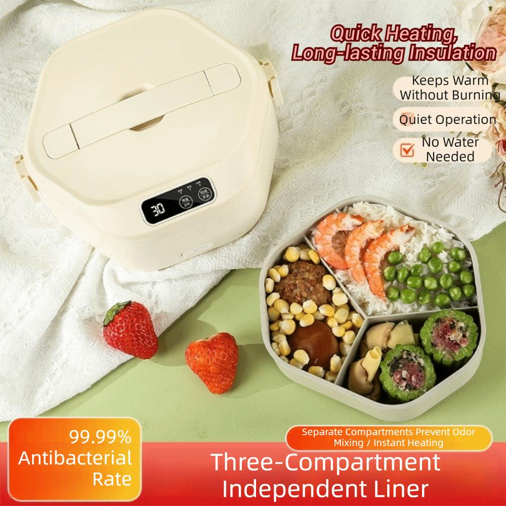 Heating Function Food Warmer Rechargeable Hot Meal Container Electric Heated Lunch Box Outdoors