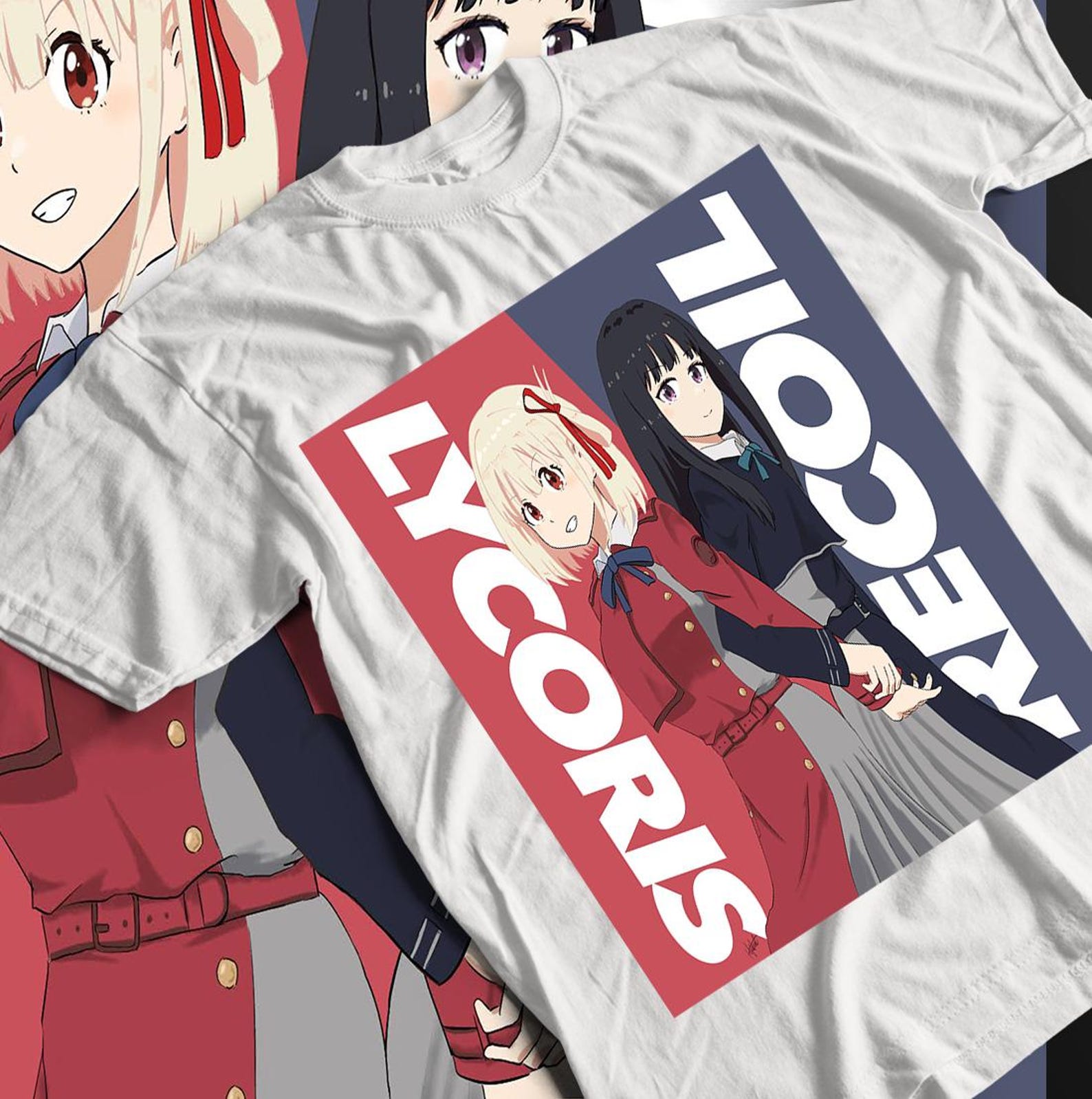 Unisex Lycoris Recoil Cute Nishikigi Chisato T-Shirt M