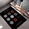 Rock Band Area Rug, Twenty One Pilots Aesthetic Collage Band Logo Print, Rock Music Fan Room Decor, Non-Slip Mat